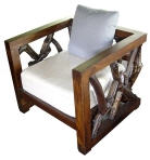 Armchair with cushion-
