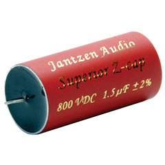 Jantzen Superior Z-cap 1.5 uF 800V 2%-Jantzen Superior Z-cap 1.5 uF 800V 2%
Voltage rating : 800VDC/425VAC
 Tolerance: 2% 
Dimensions : 22x45