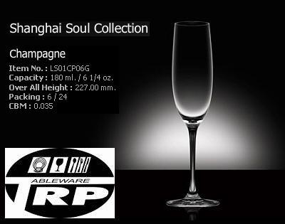 ໭,Flute,Champagne, LS03CP09G,Shanghai-໭,Flute,Champagne, LS03CP09G,Shanghai Soul,Lcaris, 8 3/4oz.(250 ml.), 6/24.ͧ ,Glassware,Thai