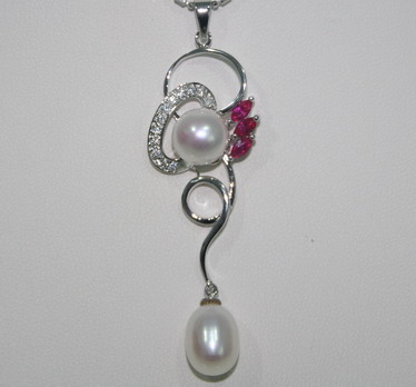 P019-Pendant ͹Сͺ Silver925 , Fresh Water Pearls , CZ