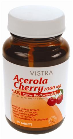 VISTRA Acerola Cherry 1000 mg 45 -VISTRA Acerola Cherry 1000 mg 45 ʡѴ ԵԹոҵ٧شҹѺٵ 
